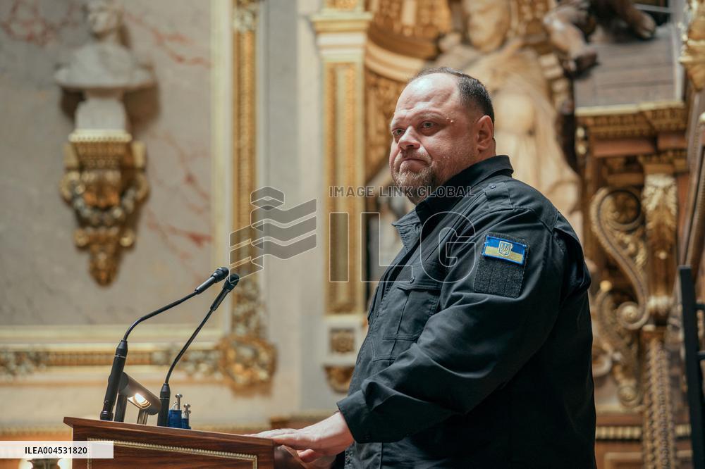 Speech of the President of the Rada Ruslan Stefanchuk at the french senat - Paris AJ