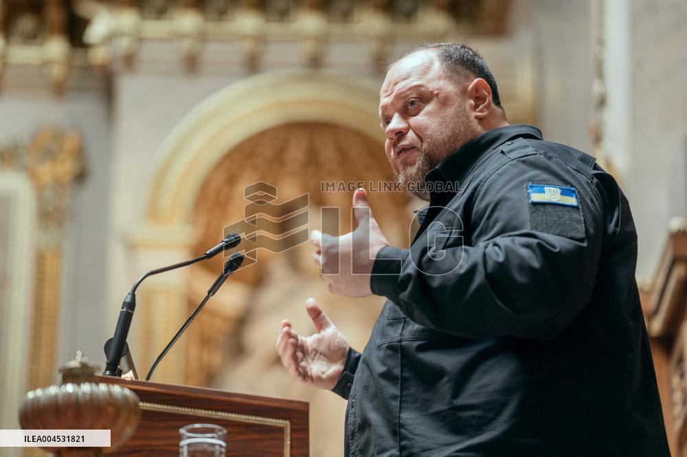 Speech of the President of the Rada Ruslan Stefanchuk at the french senat - Paris AJ