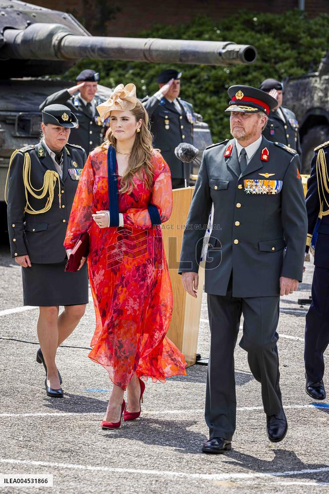 Royals Visit Cavalry Regiment of The Royal Netherlands Army - Amersfoort