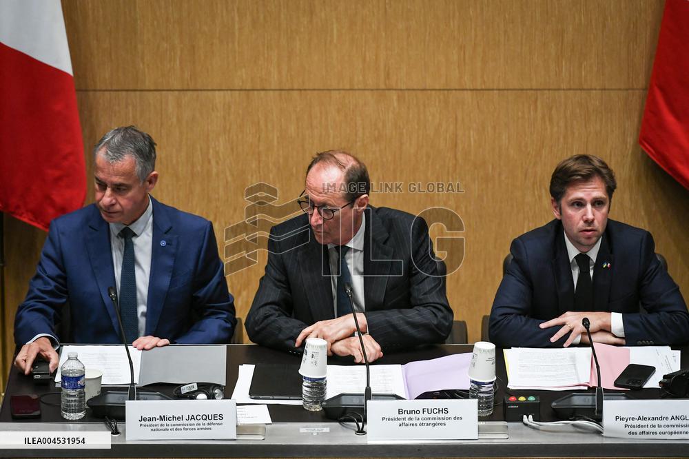 President of the Rada Ruslan Stefanchuk is welcomed at National Assembly in Paris - FA