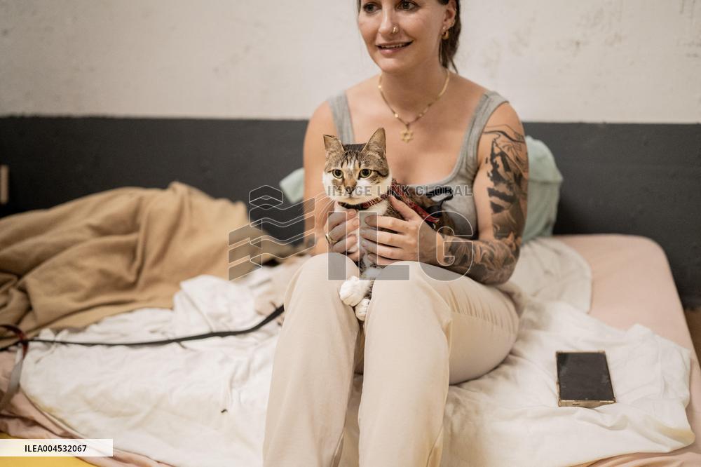 Israelis Shelter Underground Parking Lot - Tel Aviv