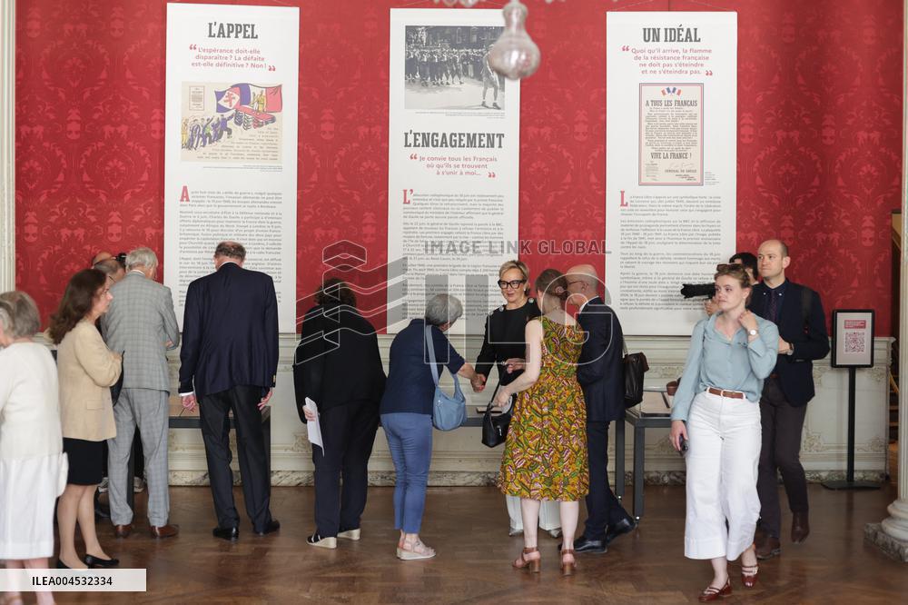 Inauguration Of The Presentation Of The Manuscript Of General De Gaulle