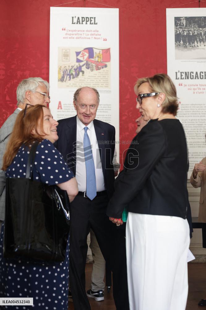 Inauguration Of The Presentation Of The Manuscript Of General De Gaulle