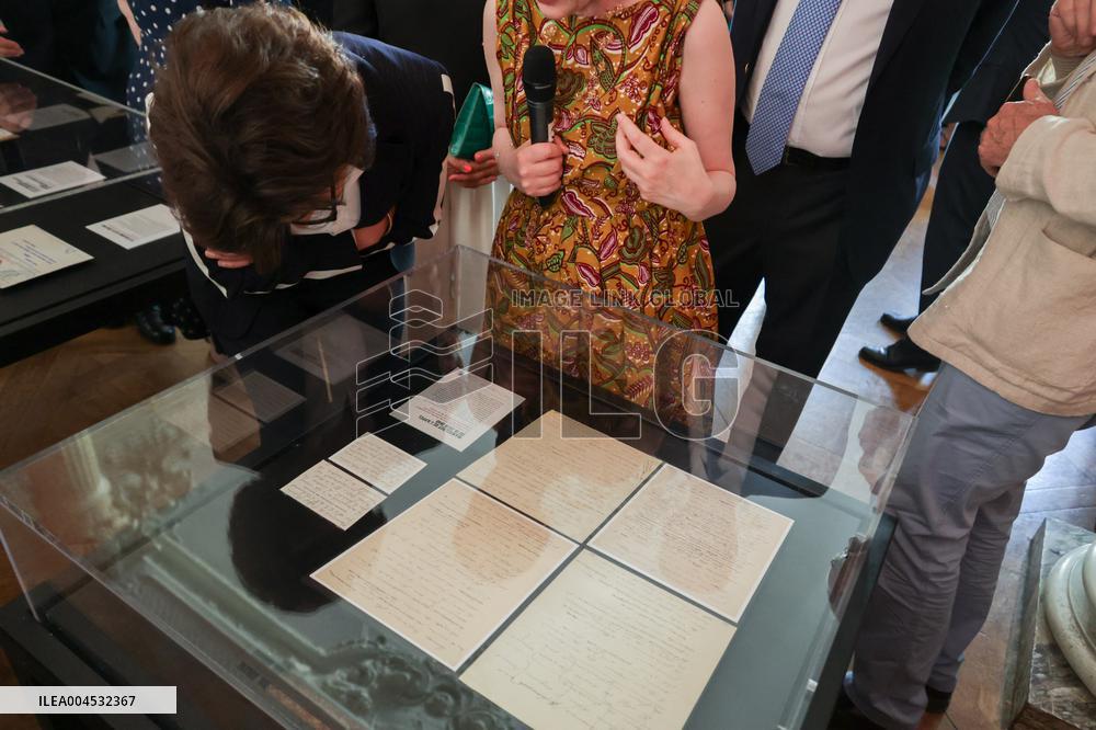 Inauguration Of The Presentation Of The Manuscript Of General De Gaulle