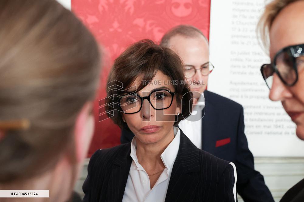 Inauguration Of The Presentation Of The Manuscript Of General De Gaulle