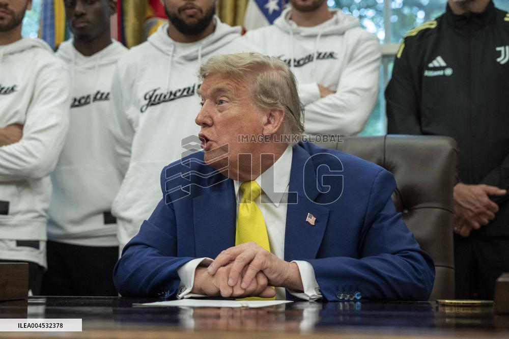 President Trump Holds a Meeting with Members of the Juventus Soccer Club