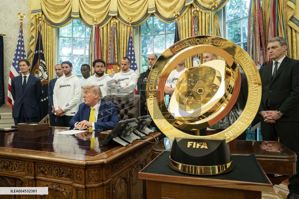 President Trump Holds a Meeting with Members of the Juventus Soccer Club