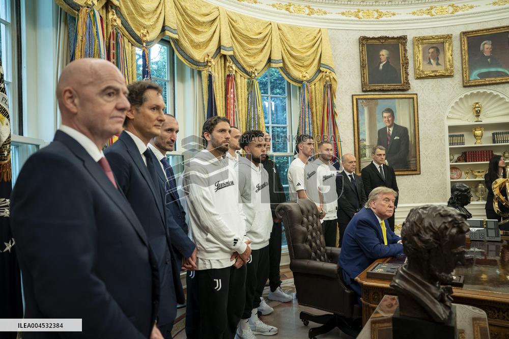 President Trump Holds a Meeting with Members of the Juventus Soccer Club