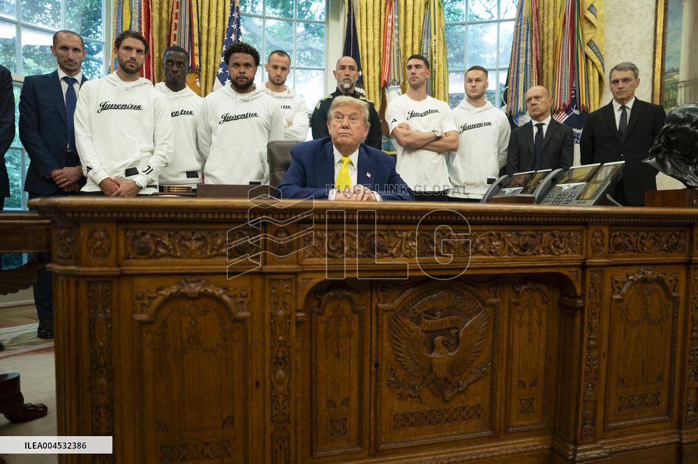President Trump Holds a Meeting with Members of the Juventus Soccer Club