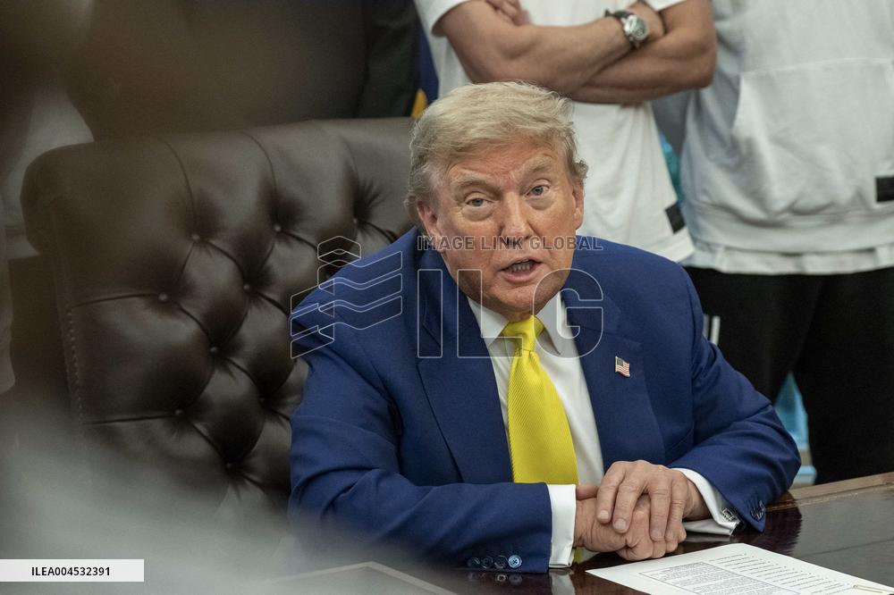 President Trump Holds a Meeting with Members of the Juventus Soccer Club