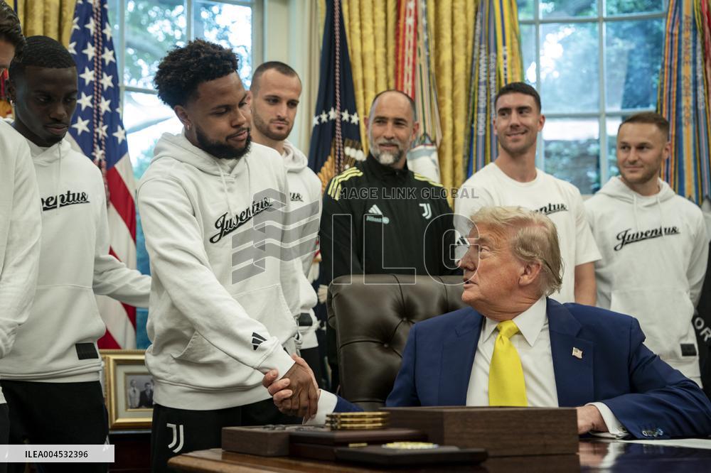 President Trump Holds a Meeting with Members of the Juventus Soccer Club