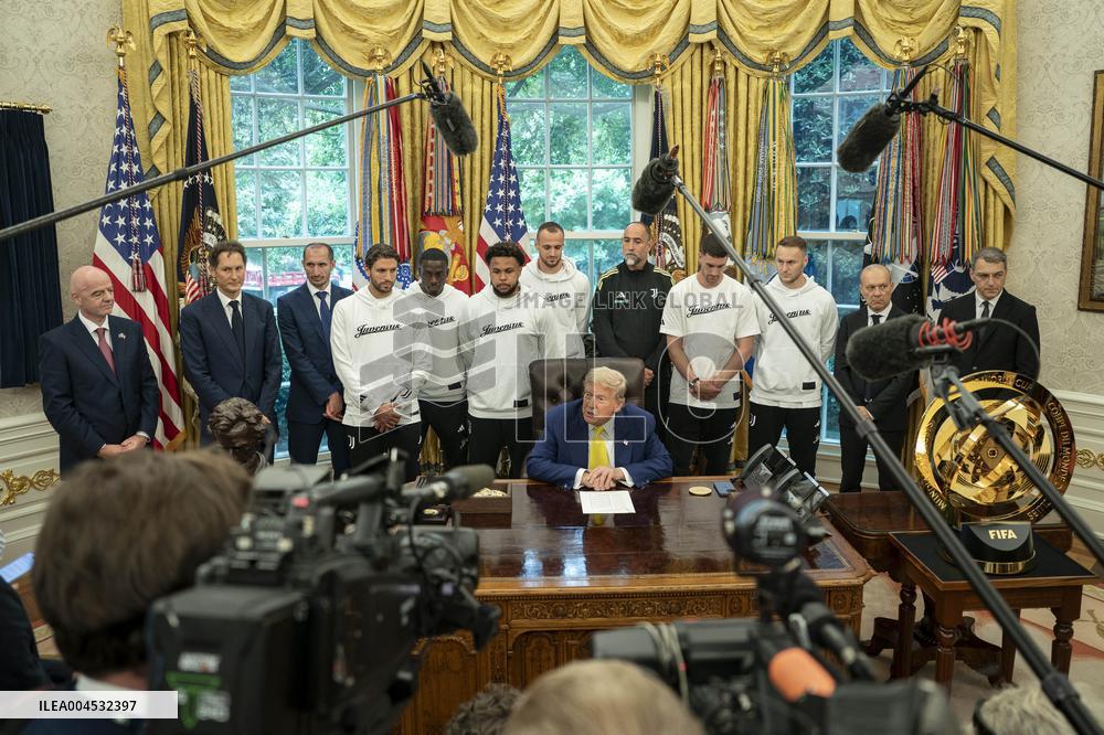 President Trump Holds a Meeting with Members of the Juventus Soccer Club
