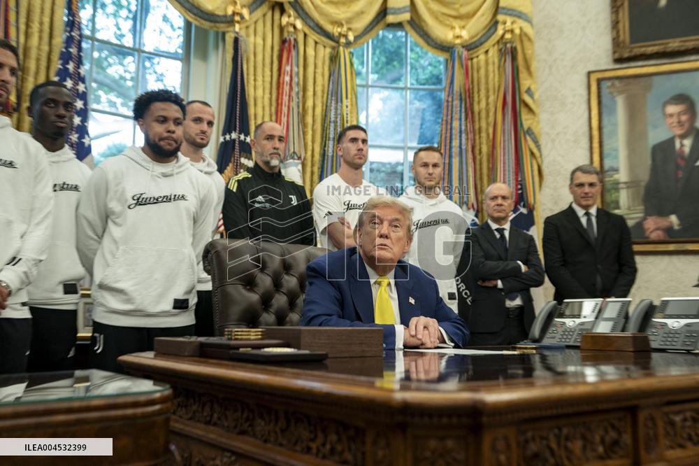 President Trump Holds a Meeting with Members of the Juventus Soccer Club