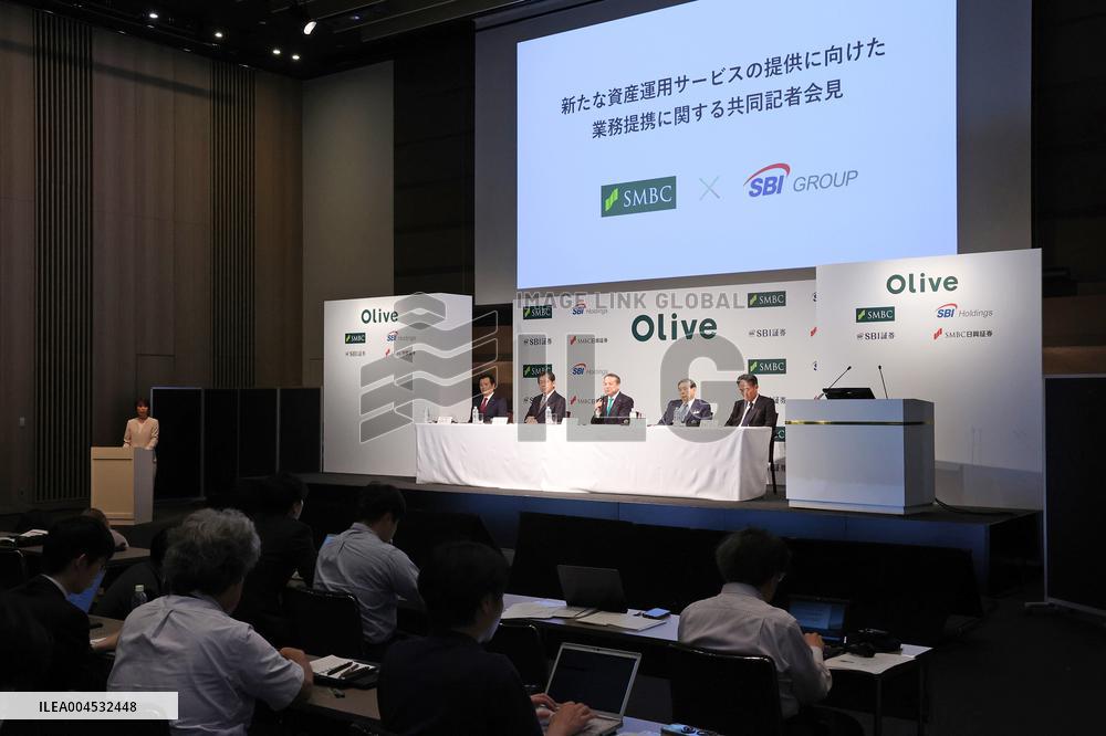 Press Conference by Sumitomo Mitsui FG, SBI Holdings and others