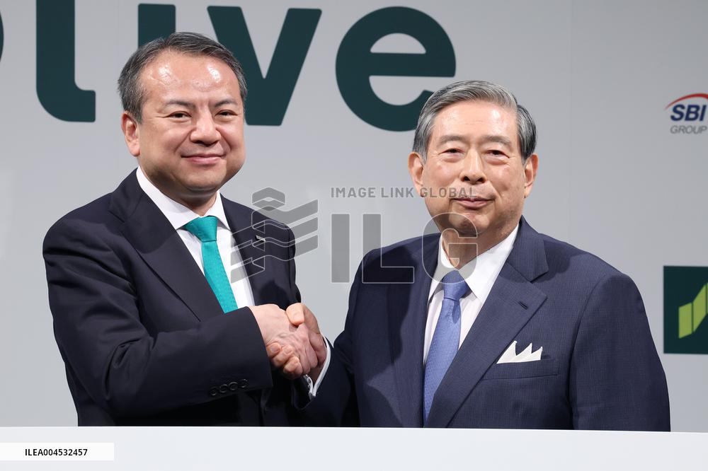 Press Conference by Sumitomo Mitsui FG, SBI Holdings and others