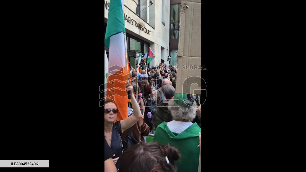 UK: Hundreds Rally as Mo Chara Appears in Court Over Hezbollah Flag Incident