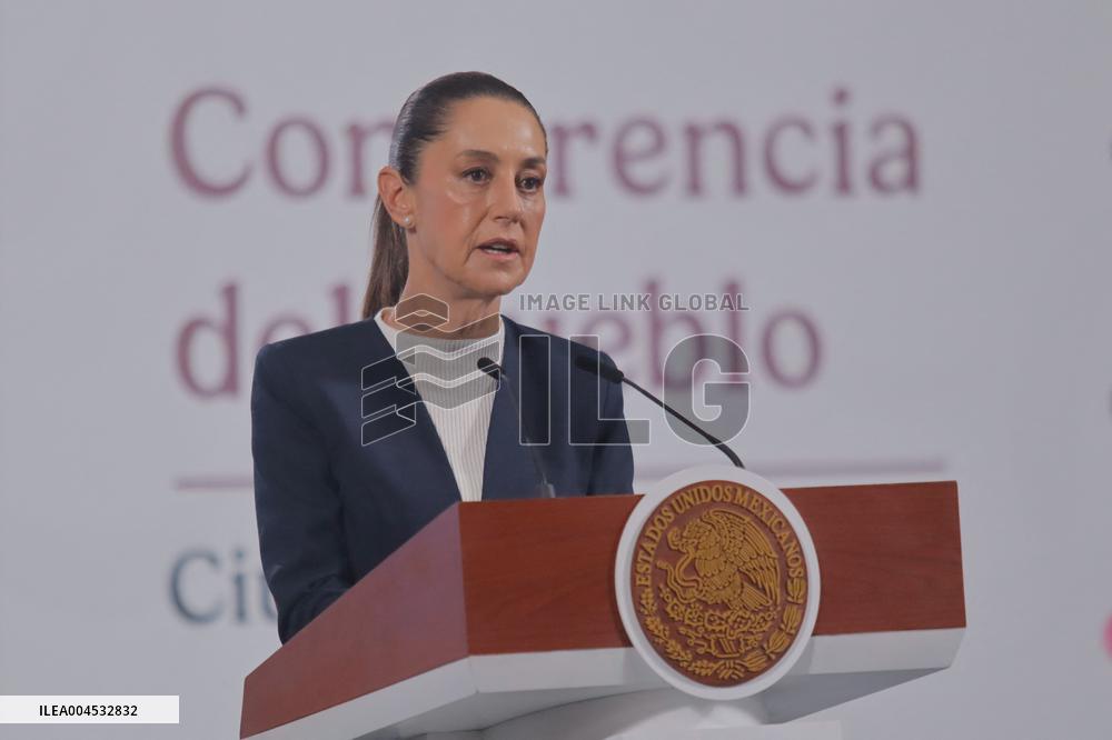 Mexico’s President Claudia Sheinbaum Holds Briefing Conference - Mexico