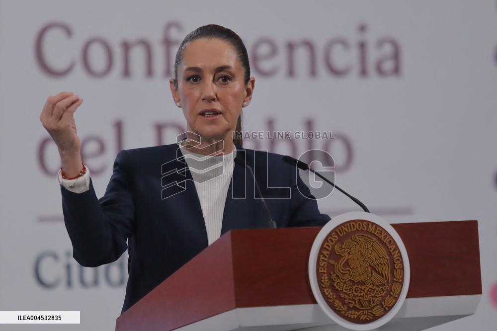 Mexico’s President Claudia Sheinbaum Holds Briefing Conference - Mexico
