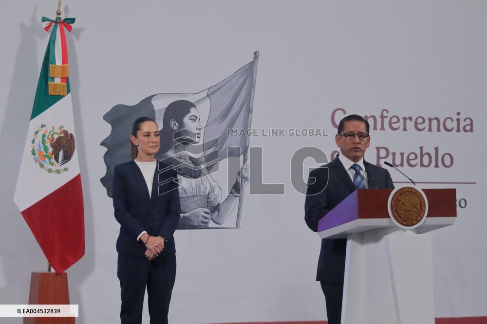 Mexico’s President Claudia Sheinbaum Holds Briefing Conference - Mexico