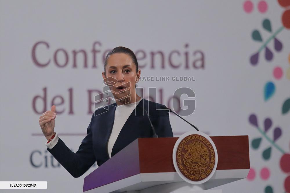 Mexico’s President Claudia Sheinbaum Holds Briefing Conference - Mexico