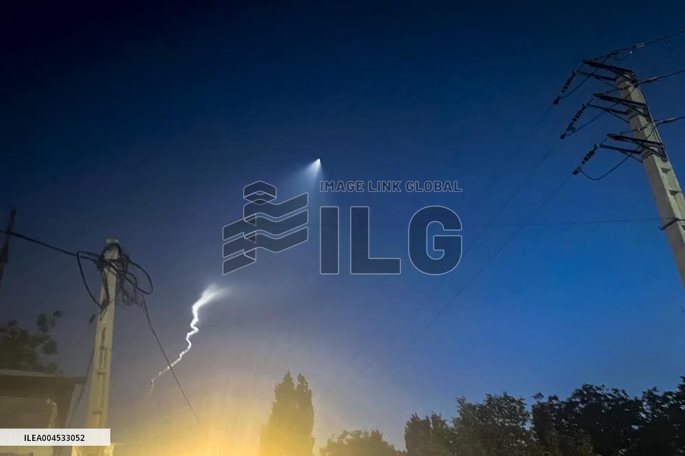 Iranian Missile Marks the Sky - Tehran