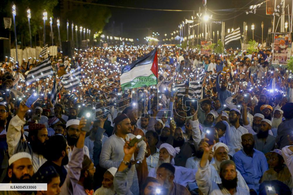 Pakistan Rally Supports Palestinian Cause - Hyderabad City