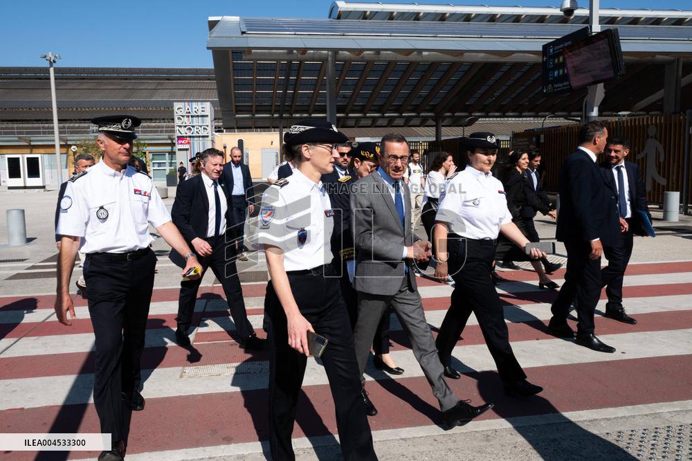 Bruno Retailleau at Gare du Nord Against Illegal Immigration - Paris