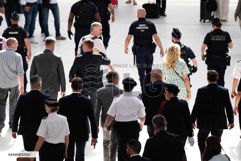Bruno Retailleau at Gare du Nord Against Illegal Immigration - Paris