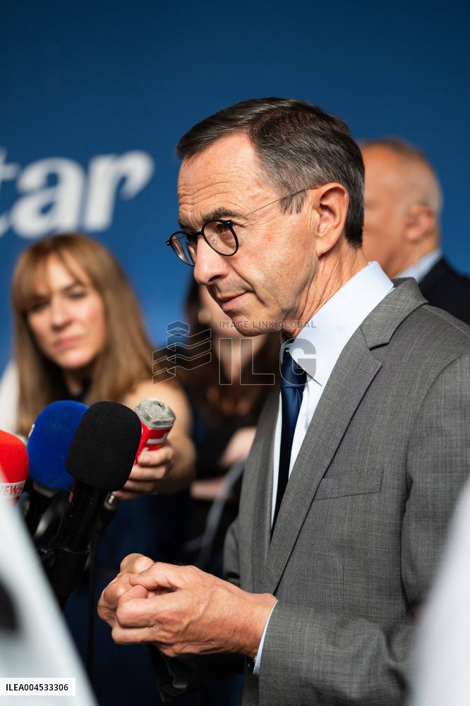 Bruno Retailleau at Gare du Nord Against Illegal Immigration - Paris