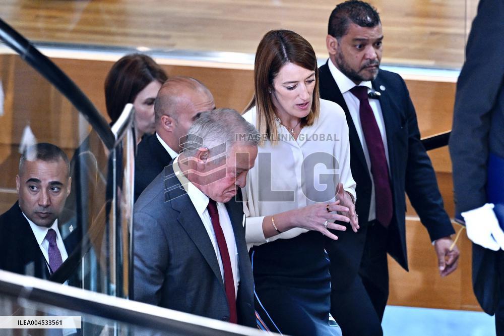 King Abdullah II At European Parliament - Strasbourg