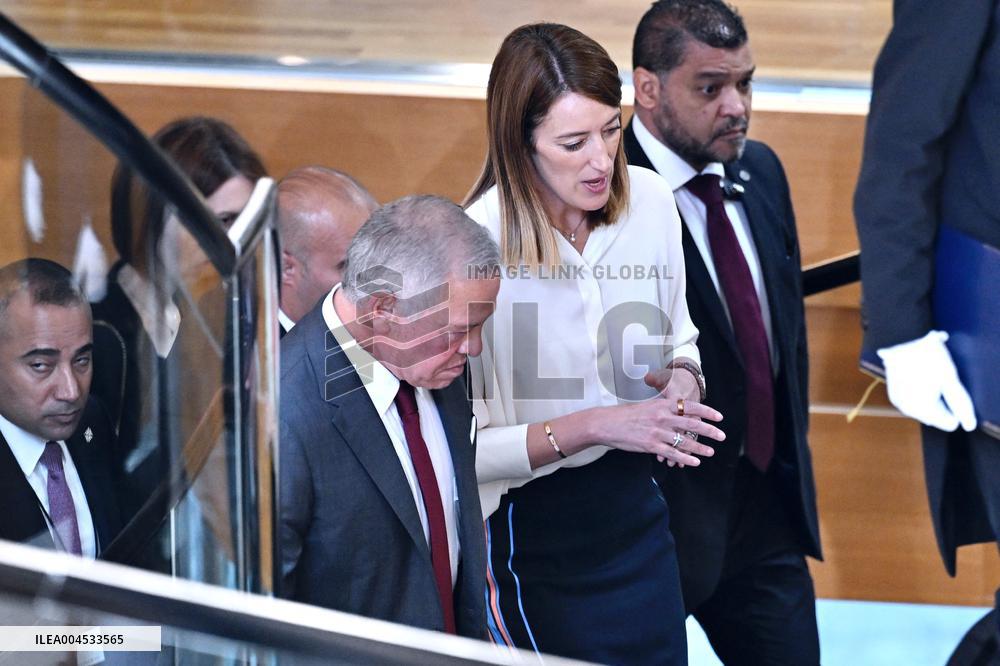 King Abdullah II At European Parliament - Strasbourg