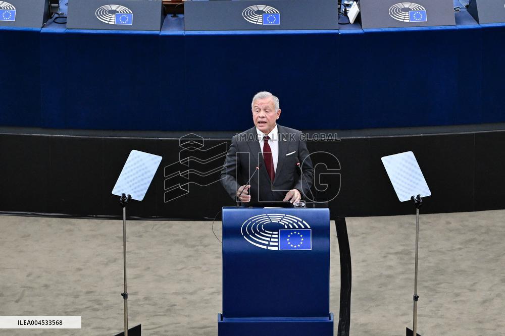 King Abdullah II At European Parliament - Strasbourg