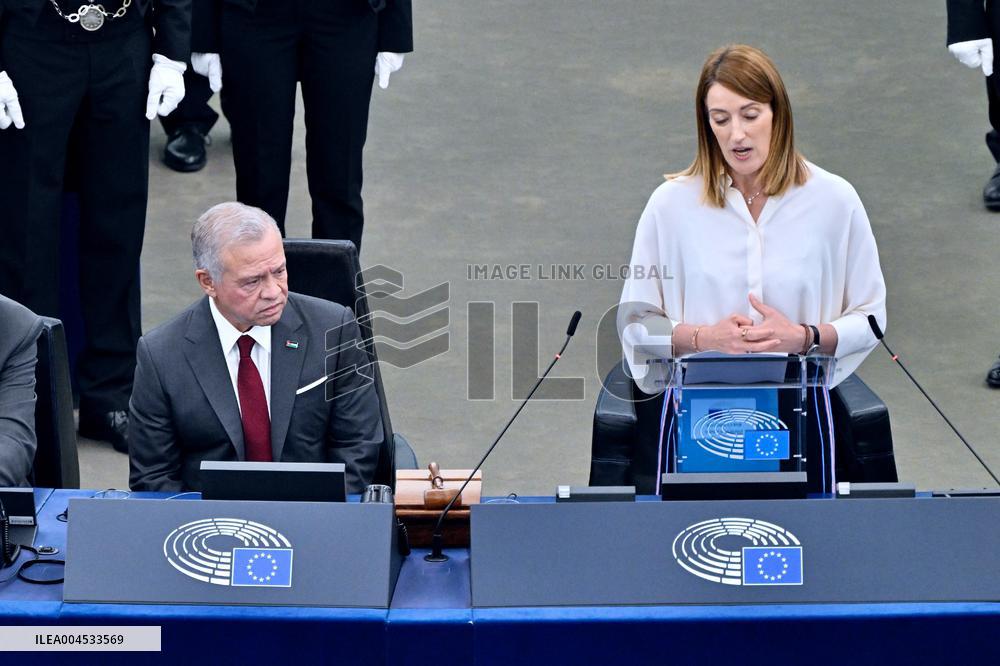 King Abdullah II At European Parliament - Strasbourg