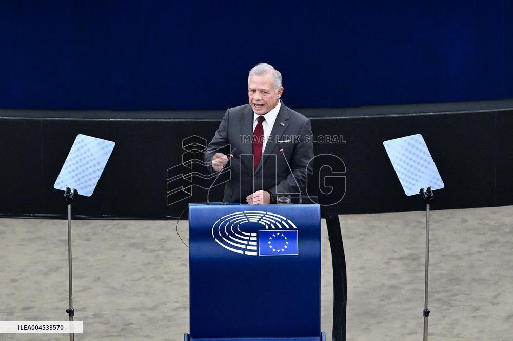 King Abdullah II At European Parliament - Strasbourg