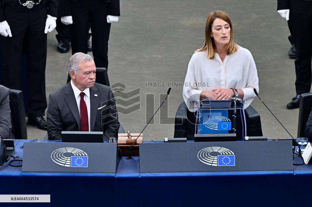 King Abdullah II At European Parliament - Strasbourg