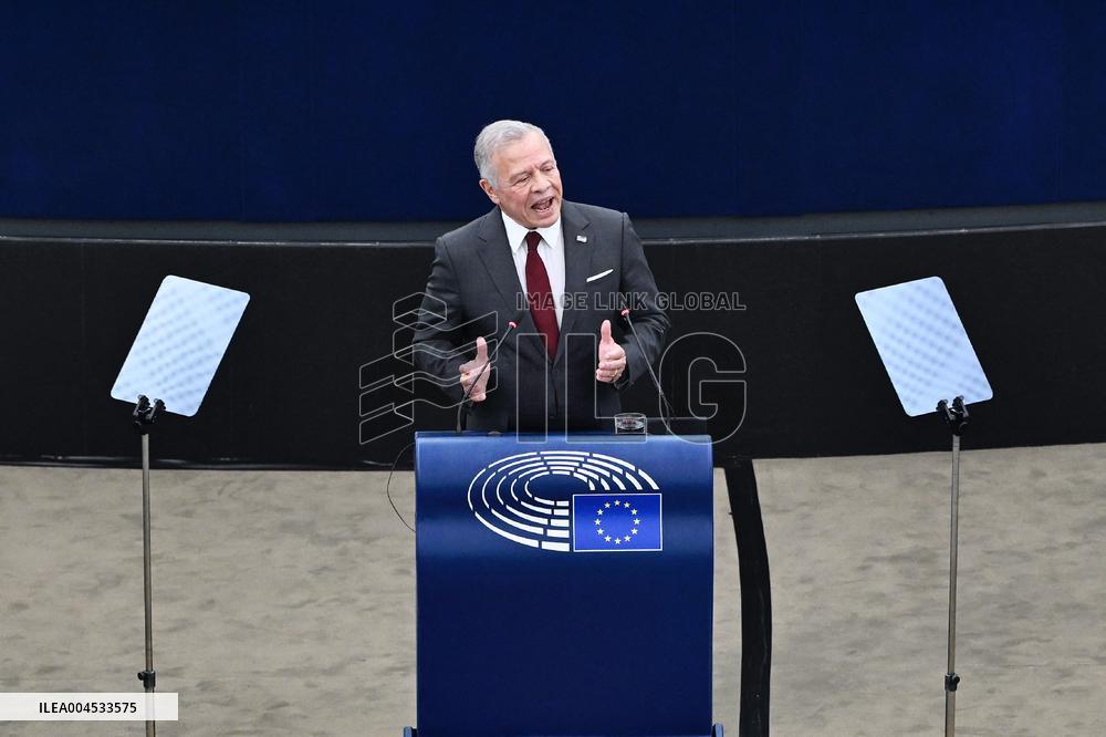 King Abdullah II At European Parliament - Strasbourg
