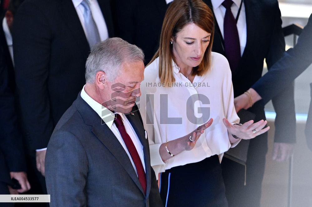 King Abdullah II At European Parliament - Strasbourg
