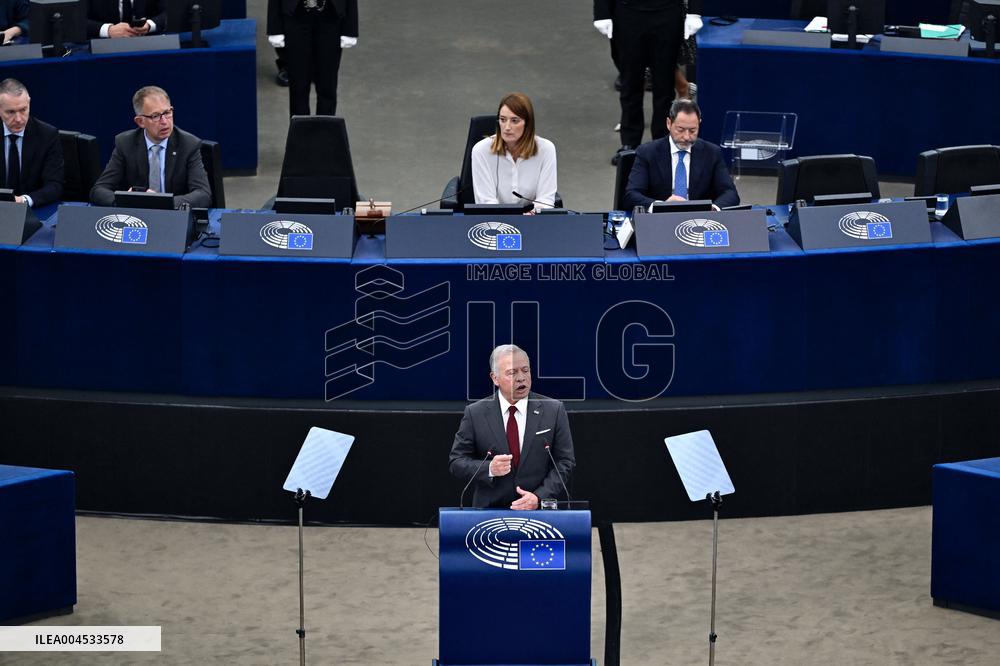 King Abdullah II At European Parliament - Strasbourg