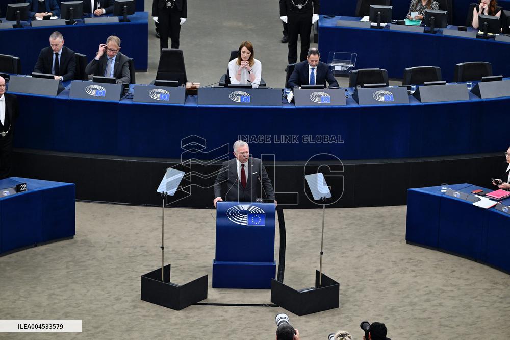 King Abdullah II At European Parliament - Strasbourg