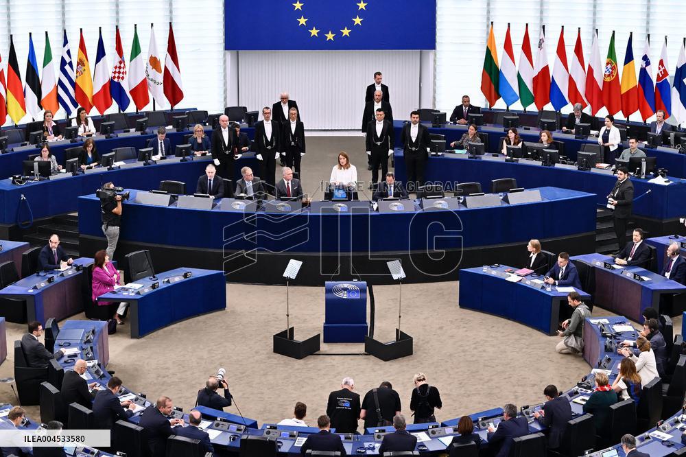 King Abdullah II At European Parliament - Strasbourg