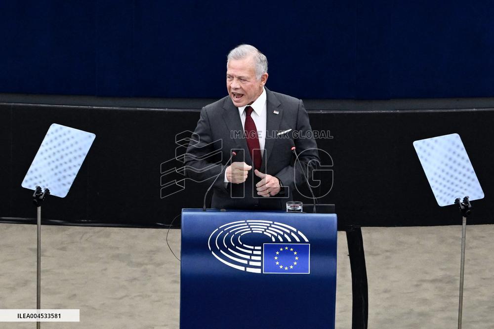 King Abdullah II At European Parliament - Strasbourg
