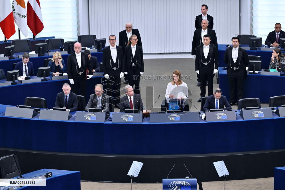 King Abdullah II At European Parliament - Strasbourg