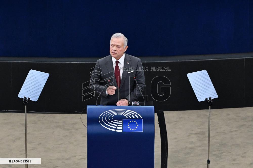 King Abdullah II At European Parliament - Strasbourg