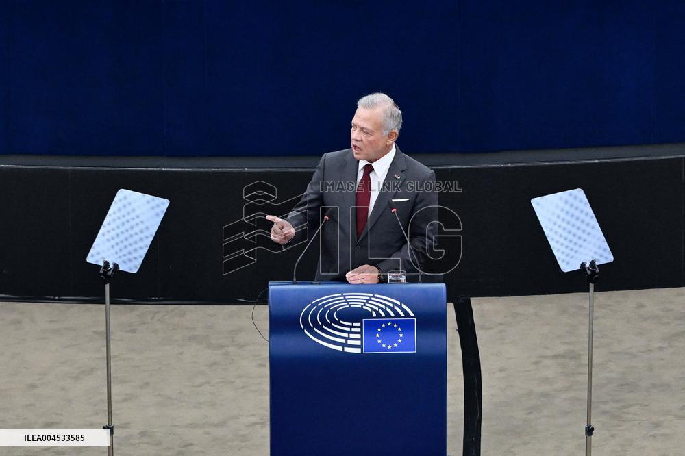 King Abdullah II At European Parliament - Strasbourg