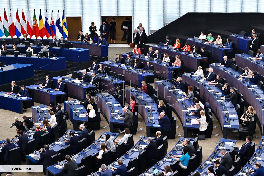 King Abdullah II At European Parliament - Strasbourg