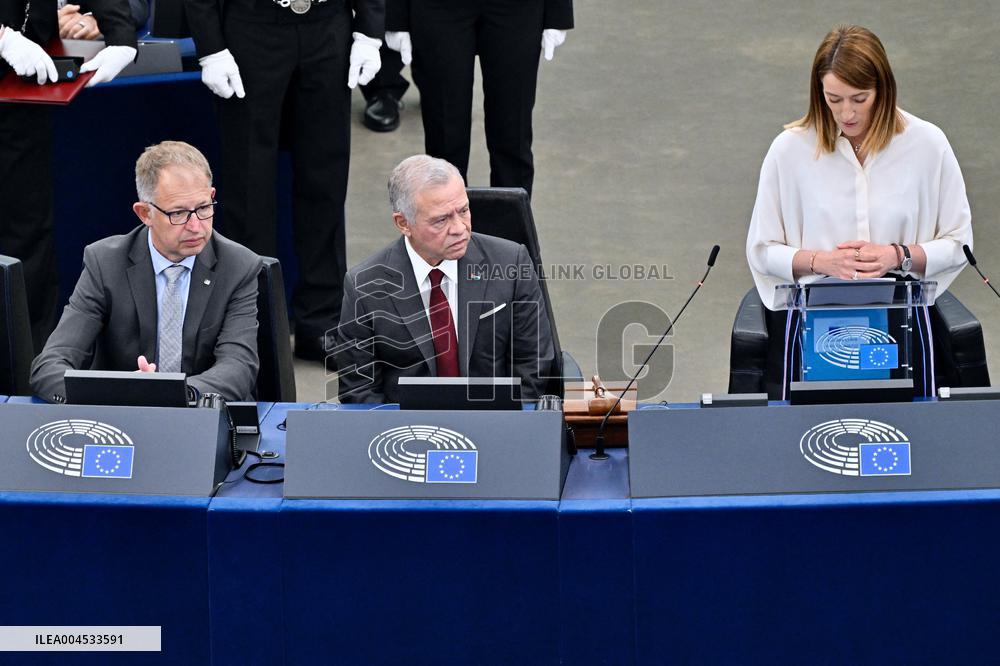 King Abdullah II At European Parliament - Strasbourg