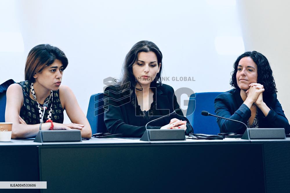 France Insoumise Holds Press Conference at European Parliament - Strasbourg