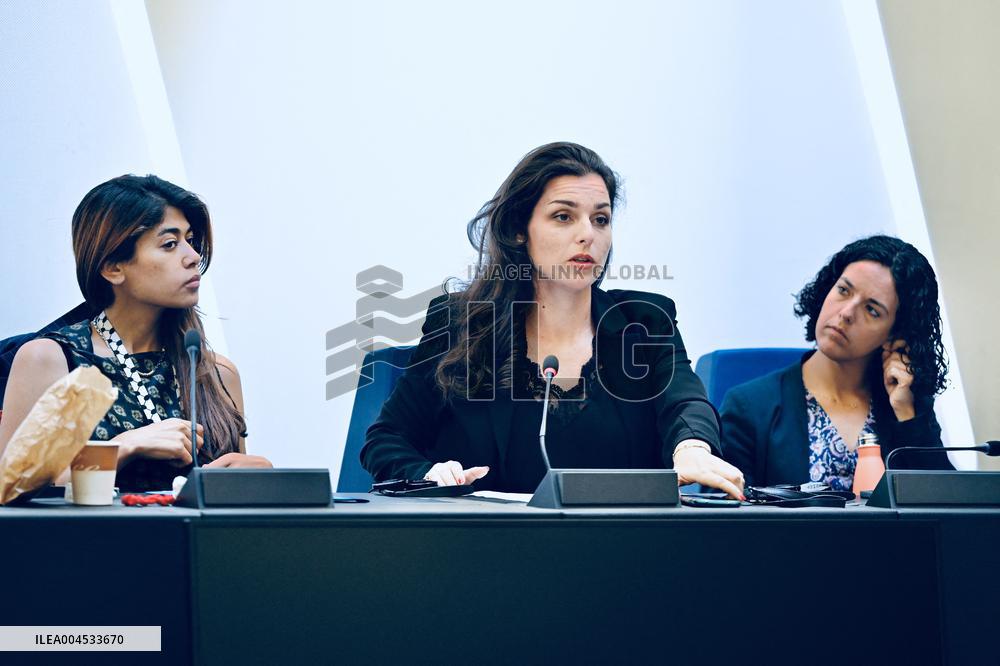 France Insoumise Holds Press Conference at European Parliament - Strasbourg