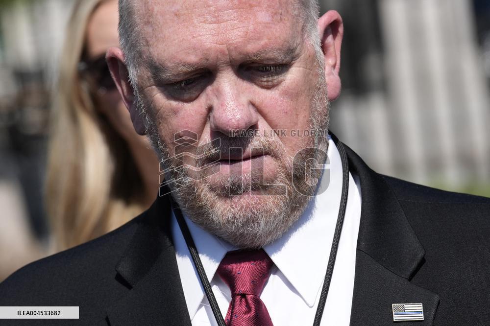 Tom Homan speaks with reporters  - Washington