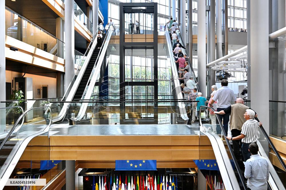 The European Parliament in Strasbourg during the parliamentary session